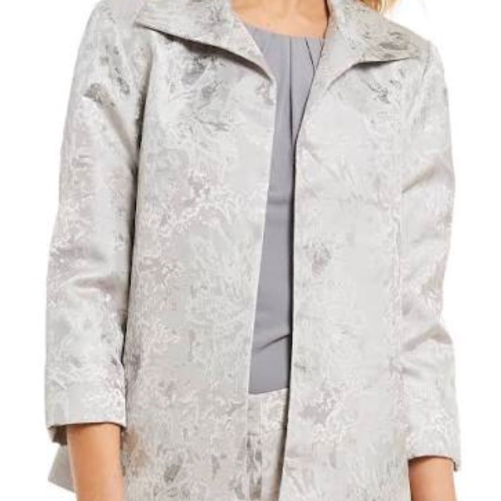 Calvin Klein Floral Metallic Oversized Blazer - Picture 1 of 7